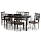 Baxton Studio Luisa Modern and Contemporary Two-Tone Dark Brown and Walnut Brown Finished Wood 7-Piece Dining Set 178-11384-10519-Zoro - alternate 6